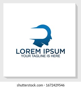 diseño de plantilla de logotipo de personas de cabeza