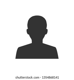 Head, people, profile icon. Vector illustration, flat design.