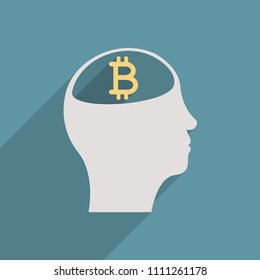 In the head of a person Bitcoin