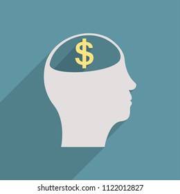 In the head of a person Currency Dollar