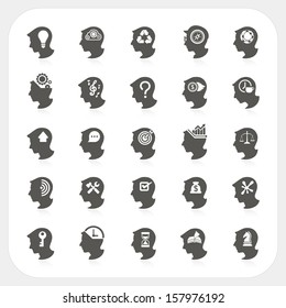 Head of person thinking Business and finance concept, Vector