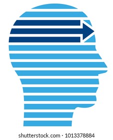 head of a person, thought