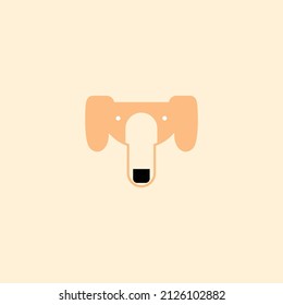 Head Pet Logo Design. Dog icon. Vector art Illustration