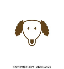 Head Pet Logo Design. Dog icon symbol. Vector art Illustration