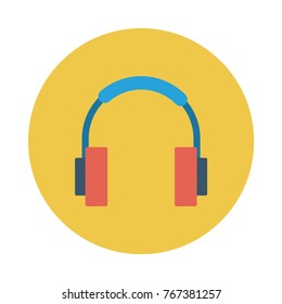 head phone circle flat