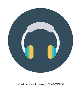 head phone circle flat 