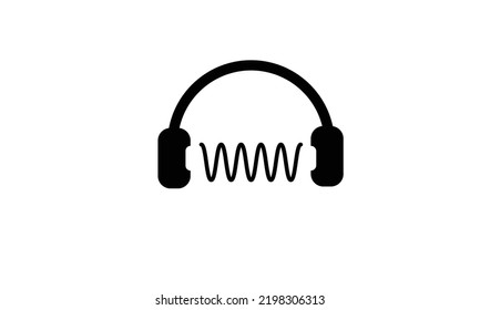 Diseño del logotipo del vector del auricular del auricular del teléfono central