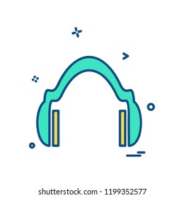 Head Phone icon design vector 