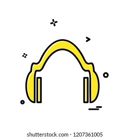 Head Phone icon design vector 