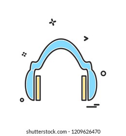 Head Phone icon design vector 