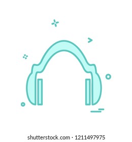 Head Phone icon design vector 