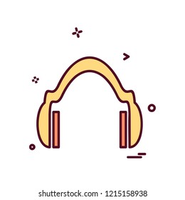 Head Phone icon design vector 