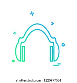 Head Phone icon design vector 