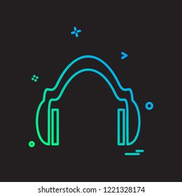 Head Phone icon design vector 