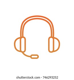 Head phone icon logo vector design illustration