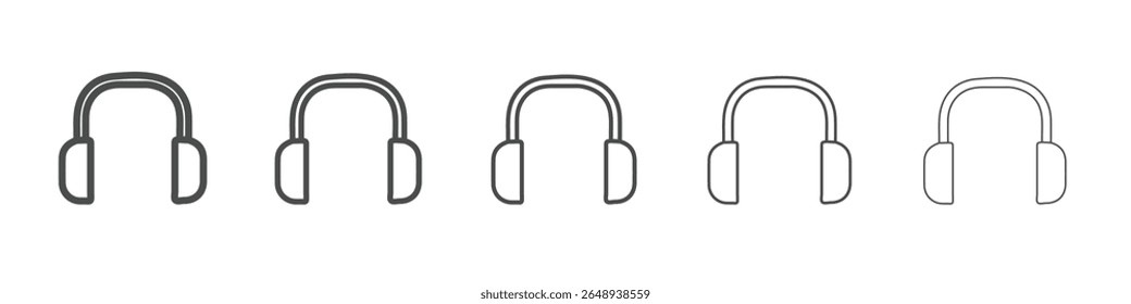 ícone de fone de cabeça sinal vetor isolado simples