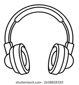 Head Phone Vector on White Background