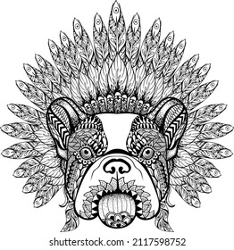 ilustrador vectorial de diseño del perro de punta