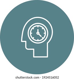 Head, planning, time icon vector image. Can also be used for customer support. Suitable for use on web apps, mobile apps and print media.
