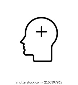 Head plus icon for apps and web sites