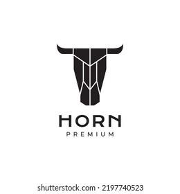 head polygon livestock logo design