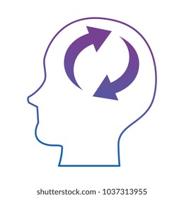 head profile with arrows reload
