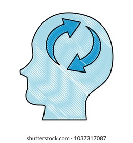 head profile with arrows reload
