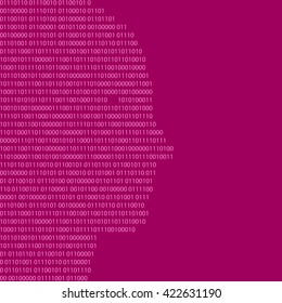 Head profile formed by one and zero. Vector illustration of artificial intelligence, robot, cyber space, virtual creature made by binary code. Concept for tech future, machine mind, data character