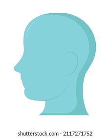 head profile icon on white background