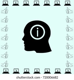 head profile silhouette, support vector illustration