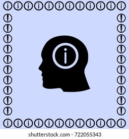 head profile silhouette, support vector illustration