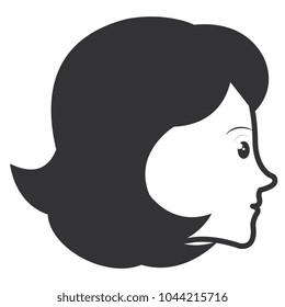 head profile woman avatar character