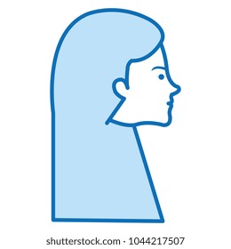 head profile woman avatar character