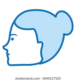 head profile woman avatar character
