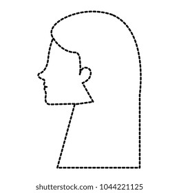 head profile woman avatar character