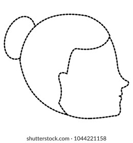 head profile woman avatar character