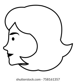 head profile woman avatar character