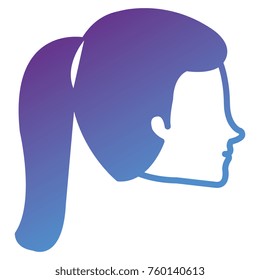 head profile woman avatar character