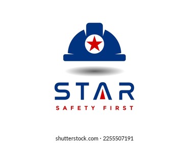 Head protection helmet logo with a star symbol.