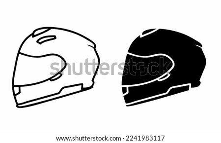 Head protection or helmet vector icon. Stock vector illustration.