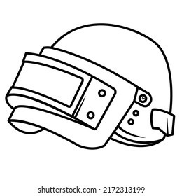 head protection such as helmets for welders. line art helmet in  game