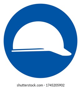 Head Protection Symbol Sign, Vector Illustration, Isolate On White Background Label. EPS10 