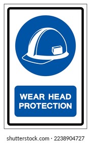 Head Protection Symbol Sign, Vector Illustration, Isolate On White Background Label. EPS10 