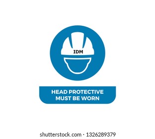 Head Protective Must Be Worn Logo