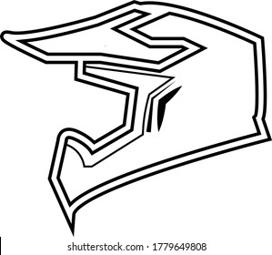 head protector image to avoid accidents when driving on the road. suitable for use on a logo or so on.