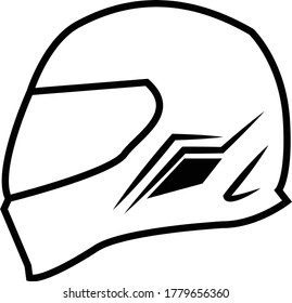 head protector image to avoid accidents when driving on the road. suitable for use on a logo or so on.