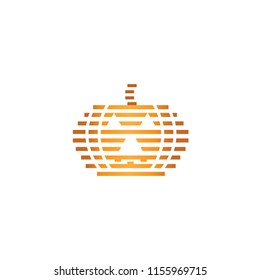 head pumkin grid ilustration.
