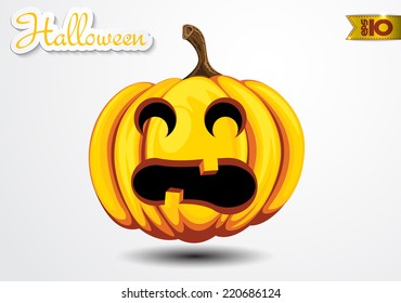The head of a pumpkin on Halloween 2