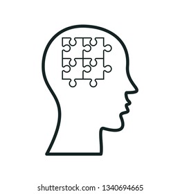 Head With Puzzle Icon 