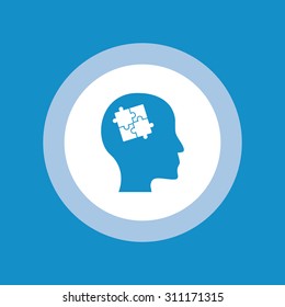 Head with puzzle icon